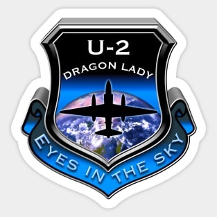 U2 Dragon Lady Eyes In The Sky shield Sticker